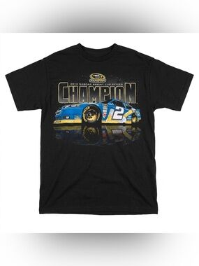 Brad Keselowski Shirt Mens Medium M Black 2012 NASCAR Sprint Cup Champion Penske